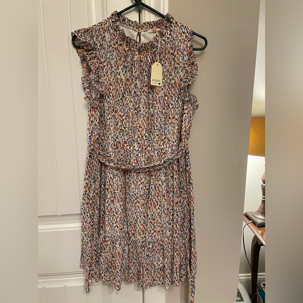 Jodifl multicolored dress womens new with tags. Size large